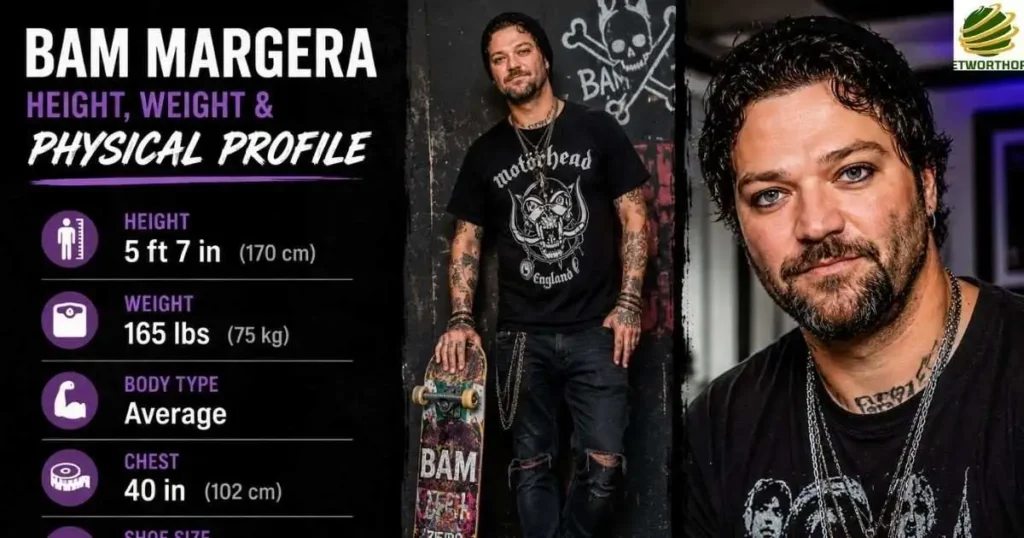 Bam Margera Height, Weight & Physical Profile