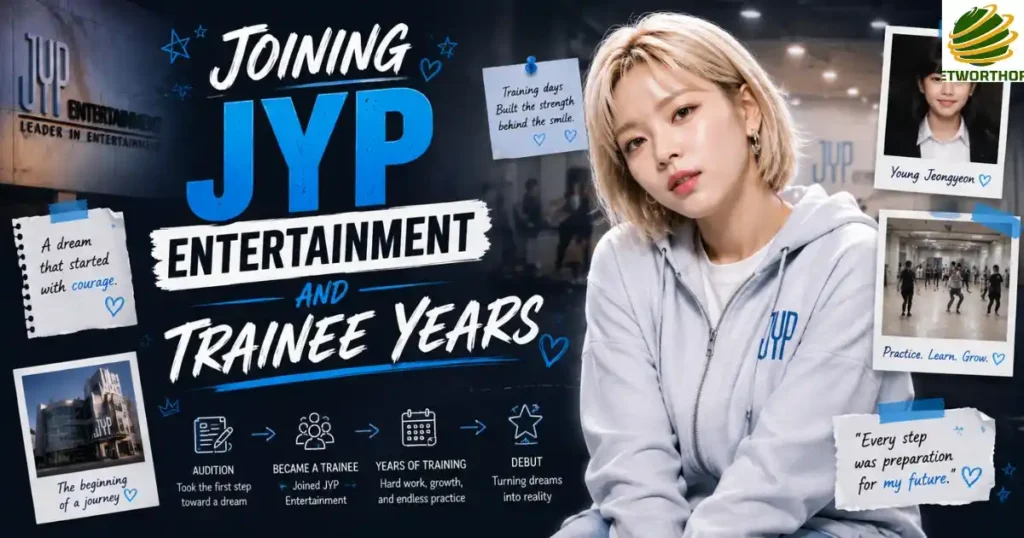 Joining JYP Entertainment and Trainee Years
