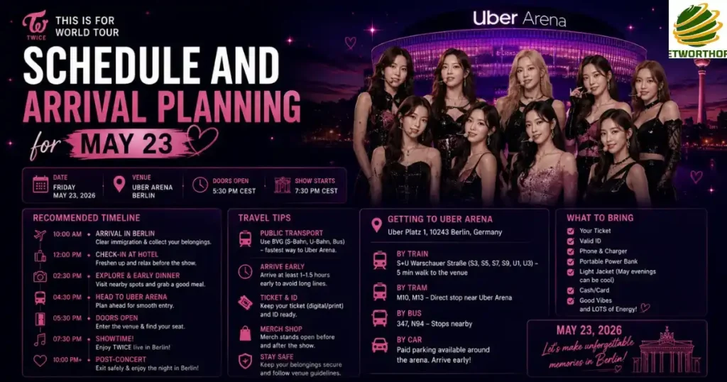 Schedule and Arrival Planning for May 23