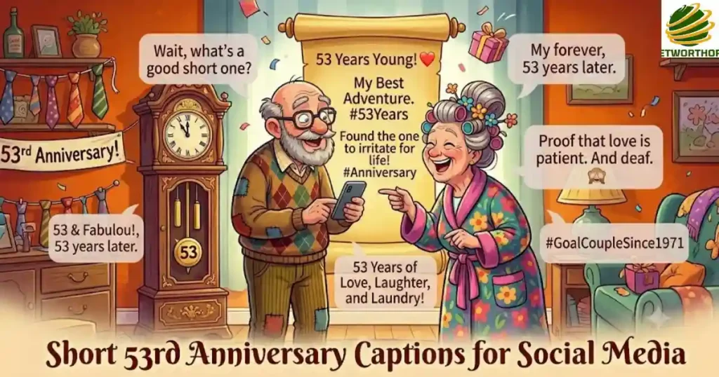 Short 53rd Anniversary Captions for Social Media