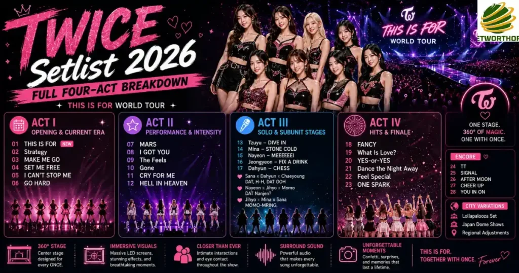 TWICE Setlist 2026 — Full Four-Act Breakdown