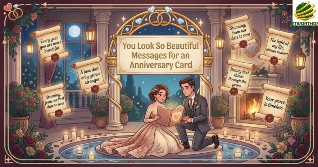 You Look So Beautiful Messages for an Anniversary Card